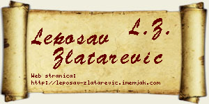 Leposav Zlatarević vizit kartica